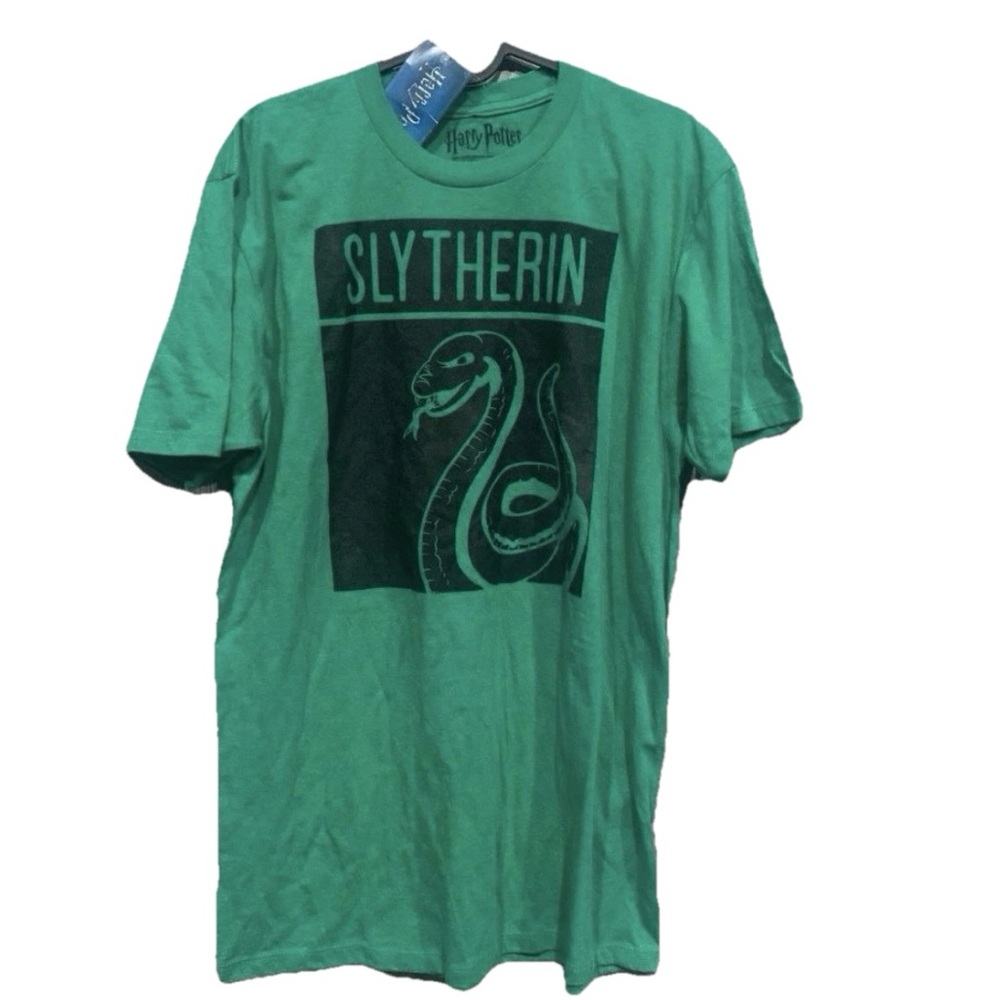 Harry Potter Shirt Mens L Green Short Sleeve Slytherin Graphic Print Tee